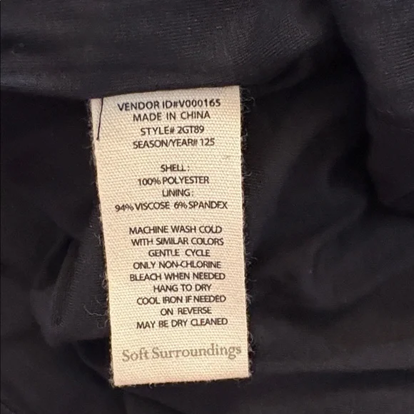 Soft Surroundings Ondine Pleated Mini Dress Black Pink Petals PS NWT - Picture 7 of 8